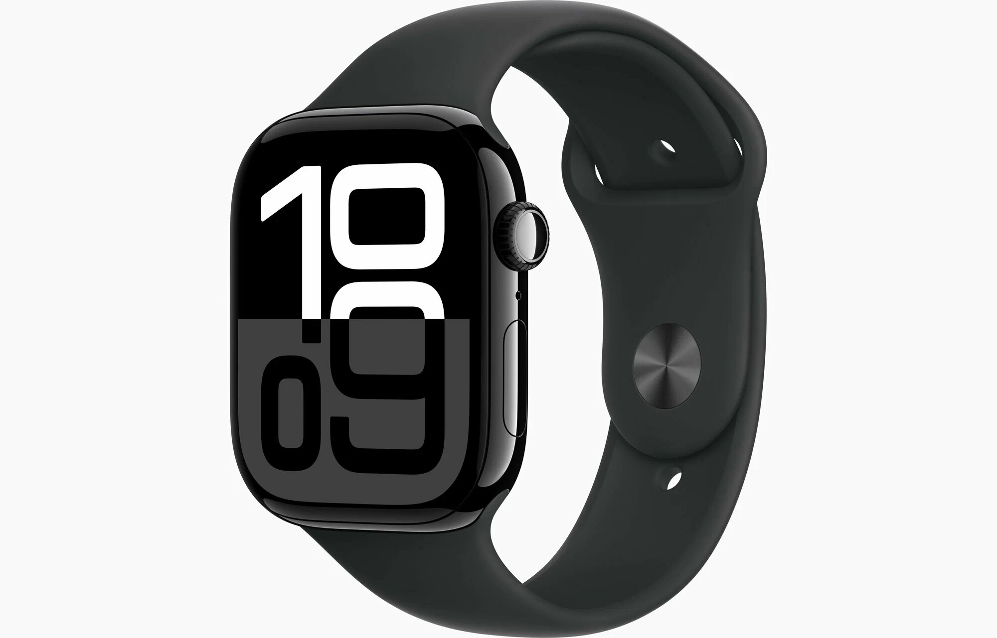 Apple Watch Series 10 46 Mm Jet Black Aluminum Case With Black Sport Band